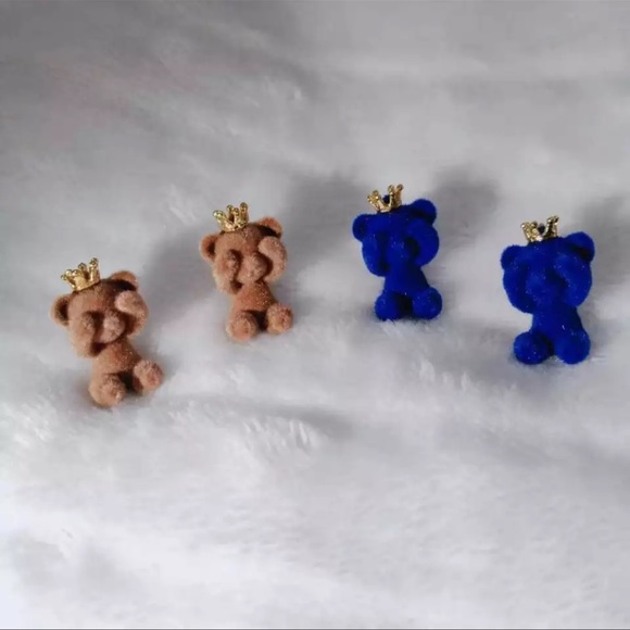 Teddy bear earrings - Picture 2 of 2